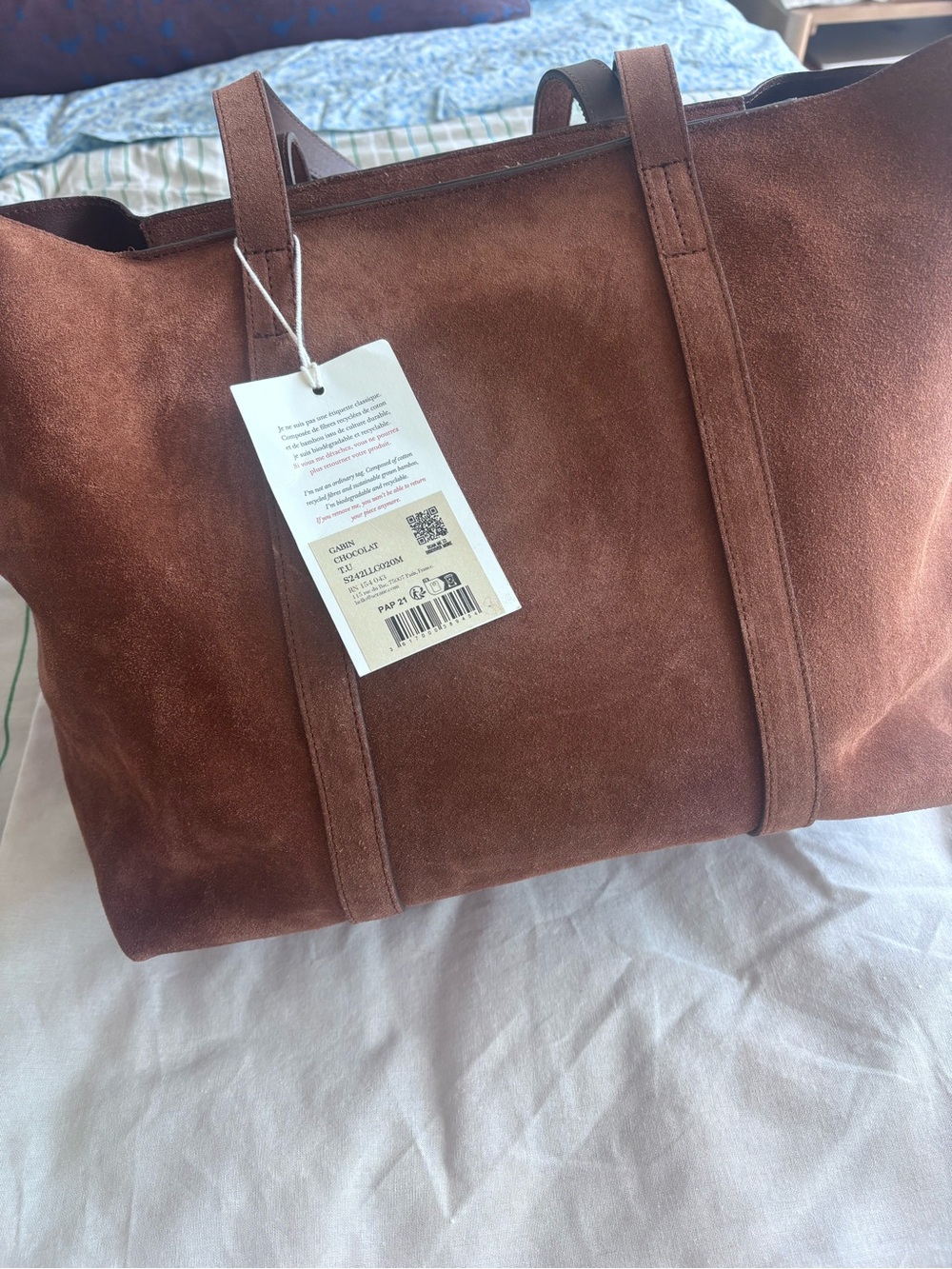 NWT Sézane Gabin Bag in Chocolate - Picture 7 of 13
